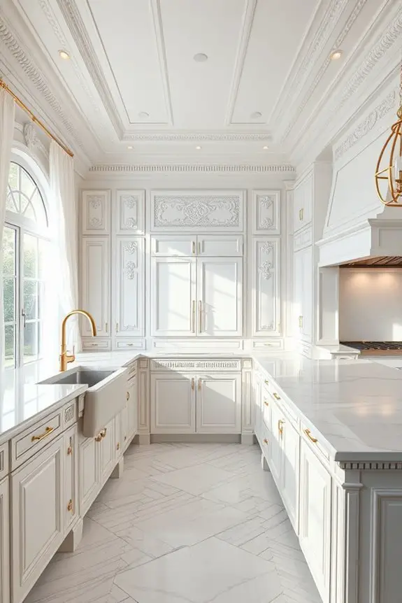 elegant white kitchen design