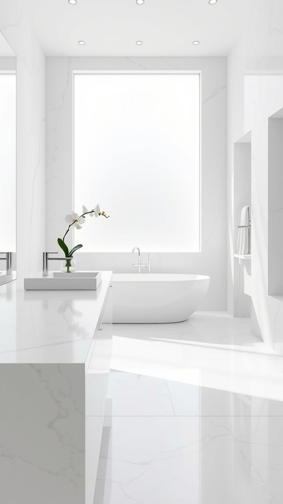 elegant white marble accents