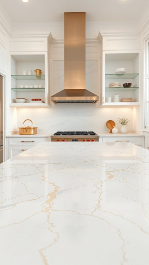 elegant white marble countertops