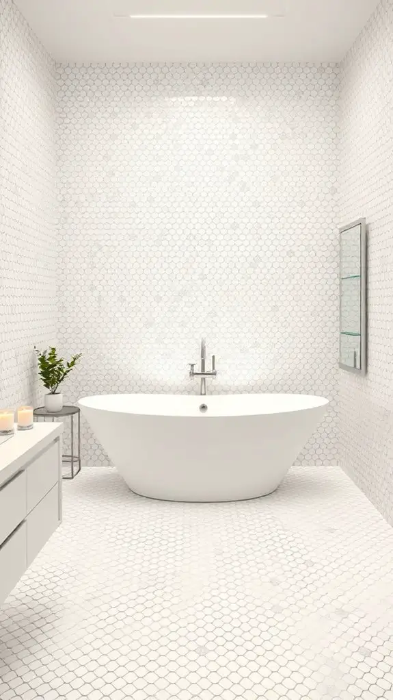 elegant white mosaic designs