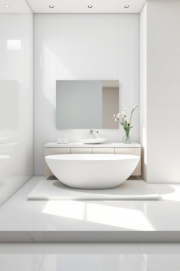 elegant white tile design