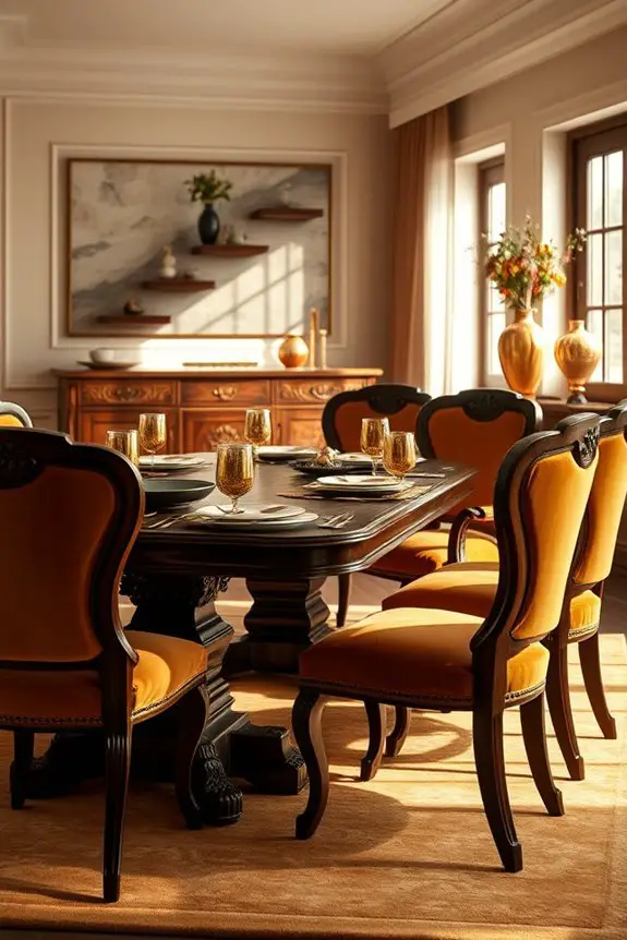 elegant wooden furniture accents