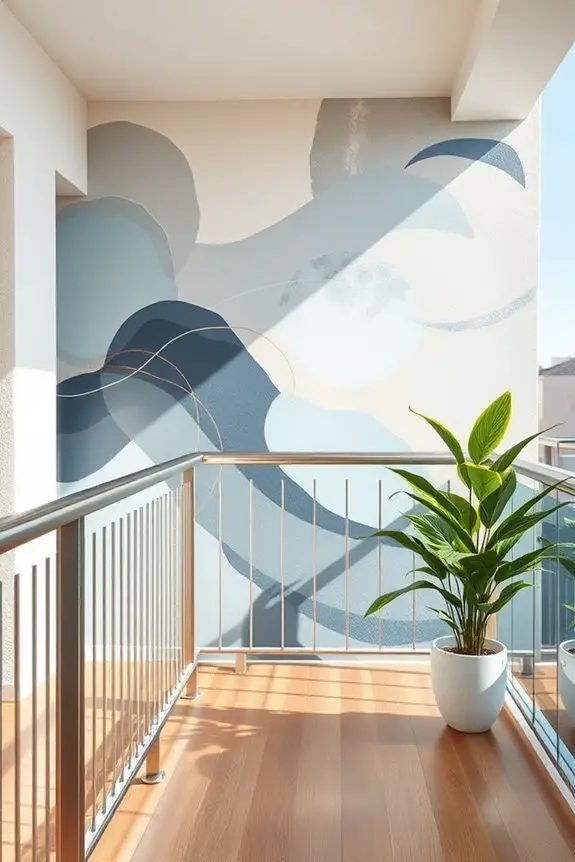 elevate balcony with abstract