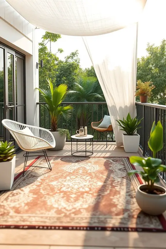 elevate balcony with outdoor rugs