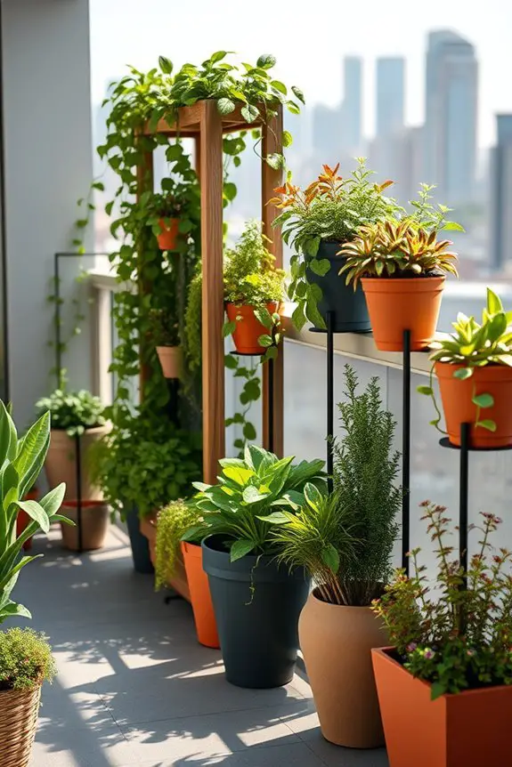 elevate balcony with planters