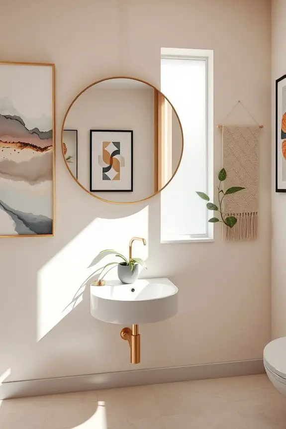elevate bathroom aesthetic art