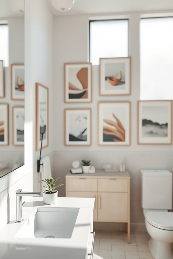 elevate bathroom with art