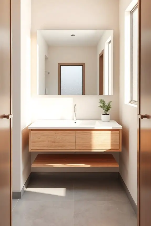 elevate bathroom with floating vanity