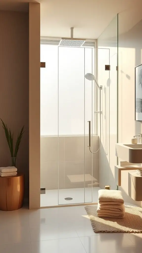 elevate bathroom with glass