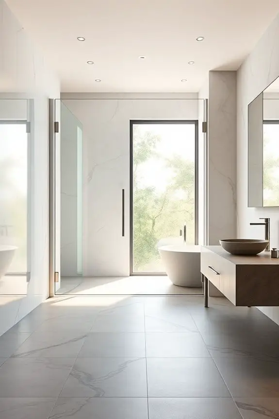 elevate bathroom with glass