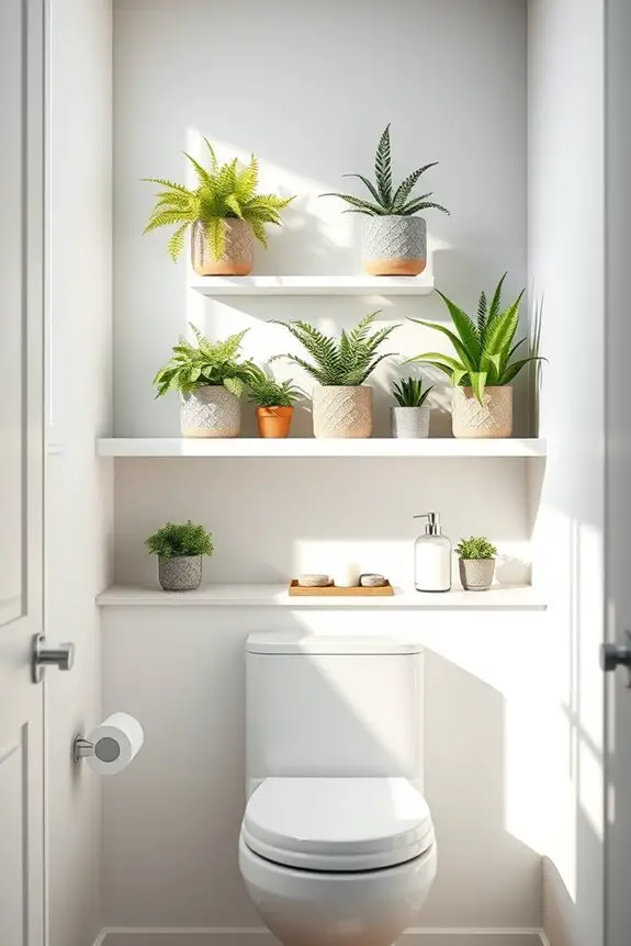elevate bathroom with greenery