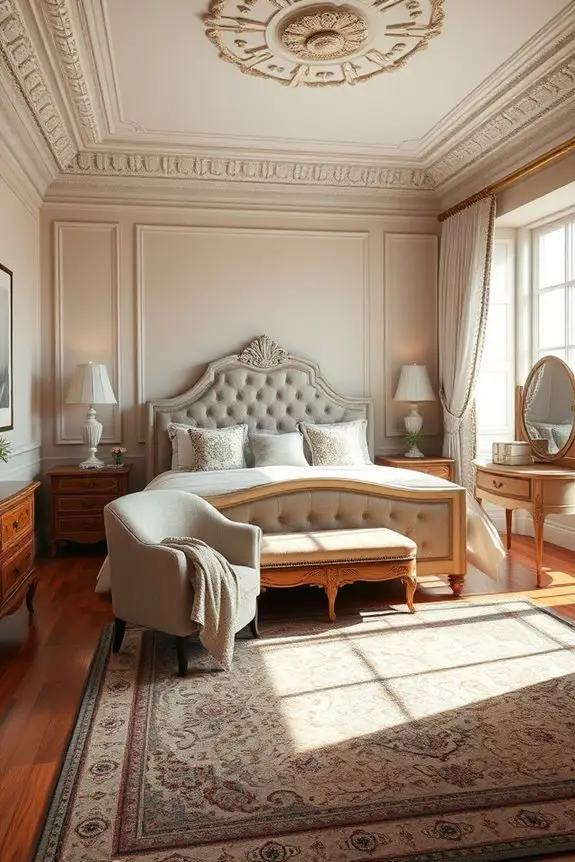 elevate bedroom with cornices