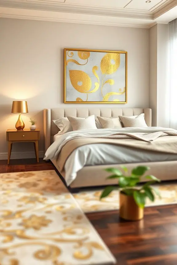 elevate bedroom with gold