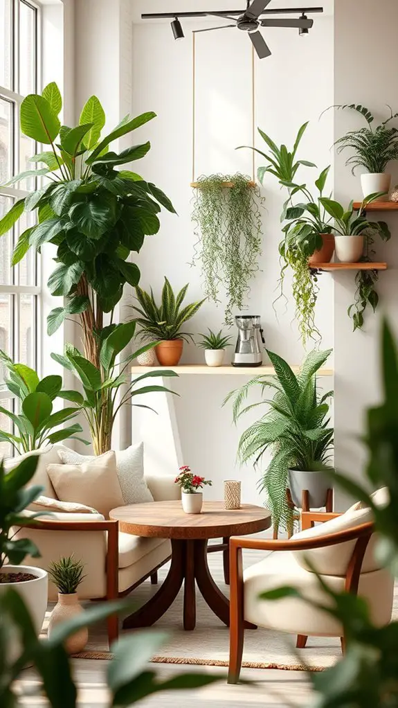 elevate cafe with plants