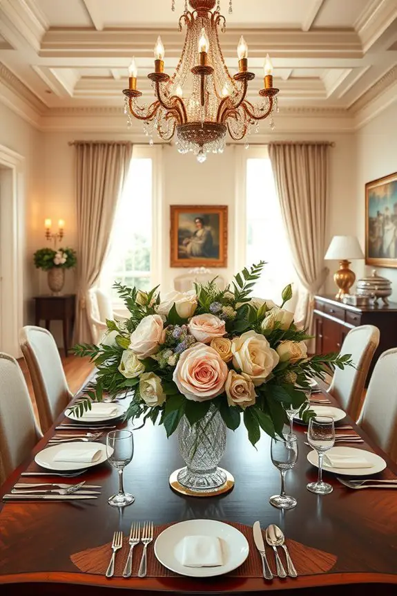 elevate dining with flowers