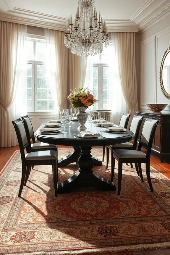 elevate dining with luxurious rugs