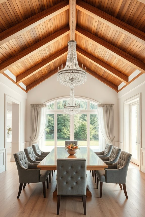 elevate dining with vaulted ceilings