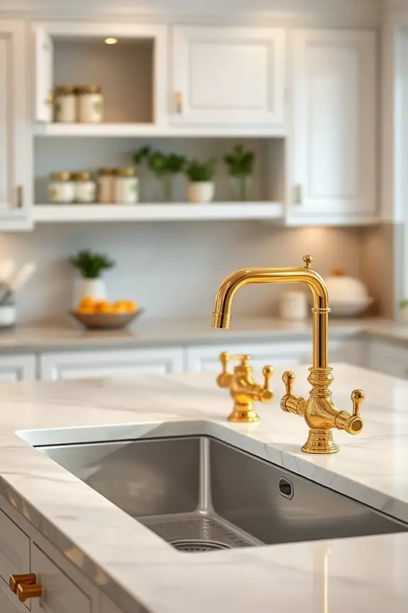 elevate kitchen with gold