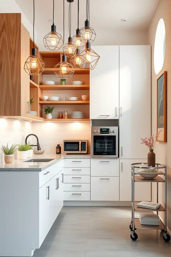 elevate kitchenette with lighting