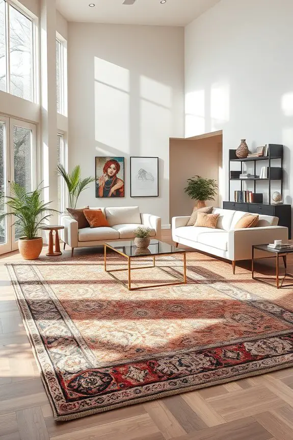 elevate space with artistic rugs