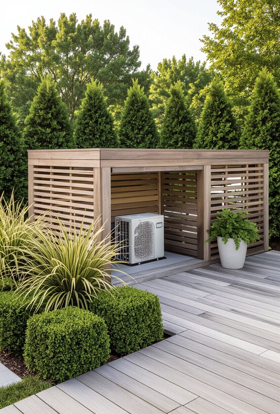 elevated deck integrated ac screening