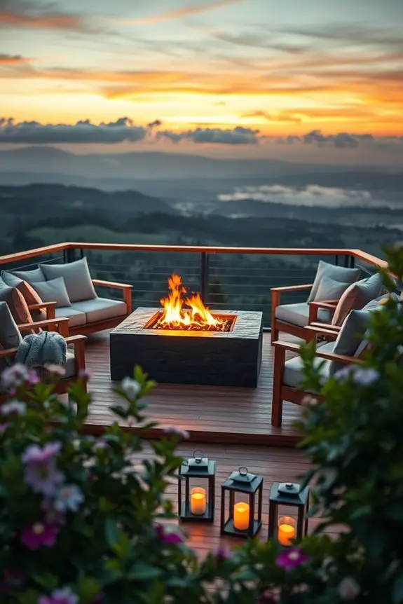 elevated fire pit experience