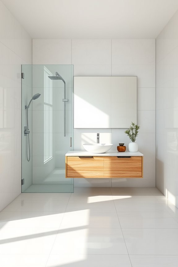 elevated glass shower experience