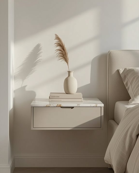 elevated minimalist nightstand design