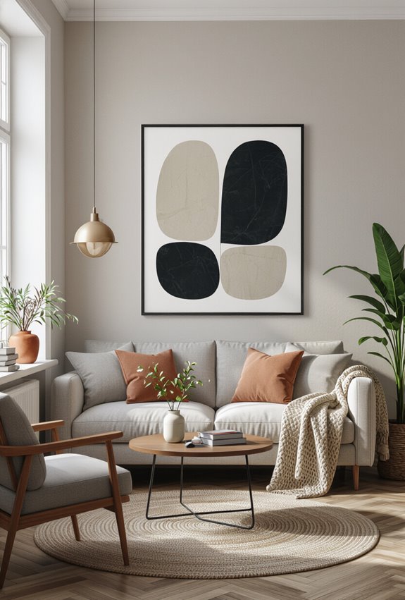 elevating rooms with abstract prints