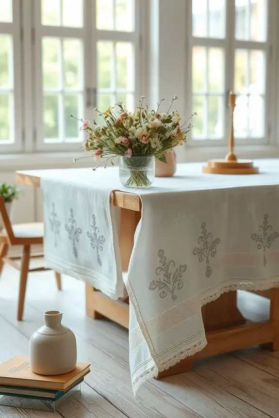 embellished tablecloth design ideas