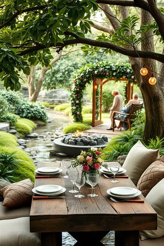 enchanted backyard dining oasis