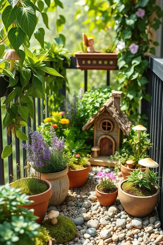 enchanting balcony fairy garden