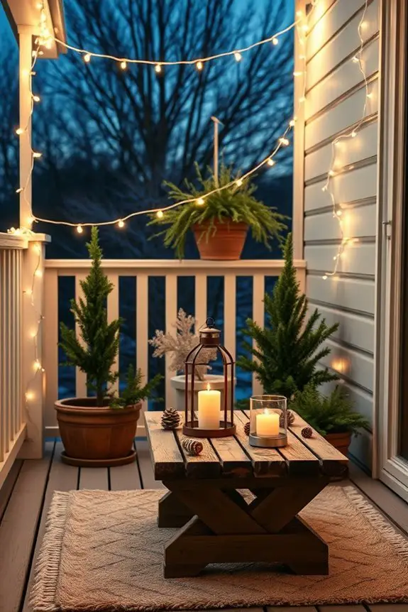 enchanting balcony light display