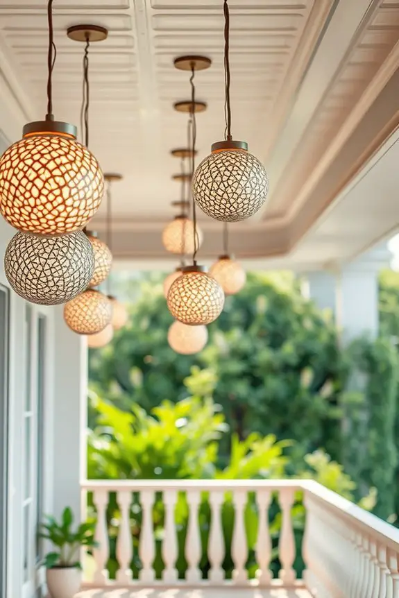 enchanting balcony lighting solution