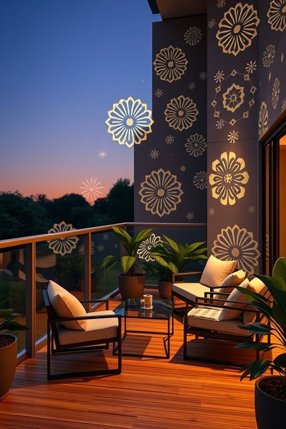 enchanting balcony projector lights