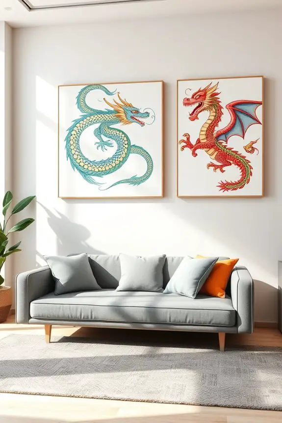 enchanting dragon canvas art