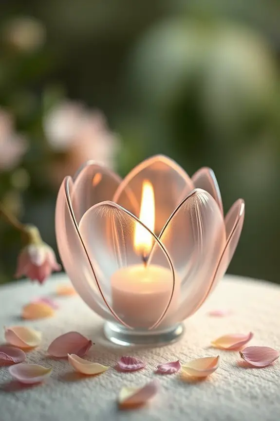 enchanting floral candle ambiance