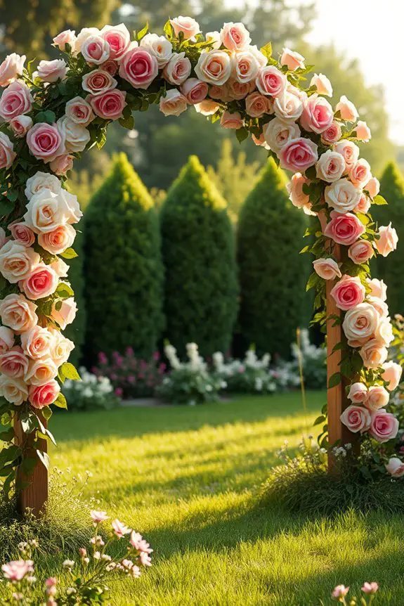 enchanting garden rose arches