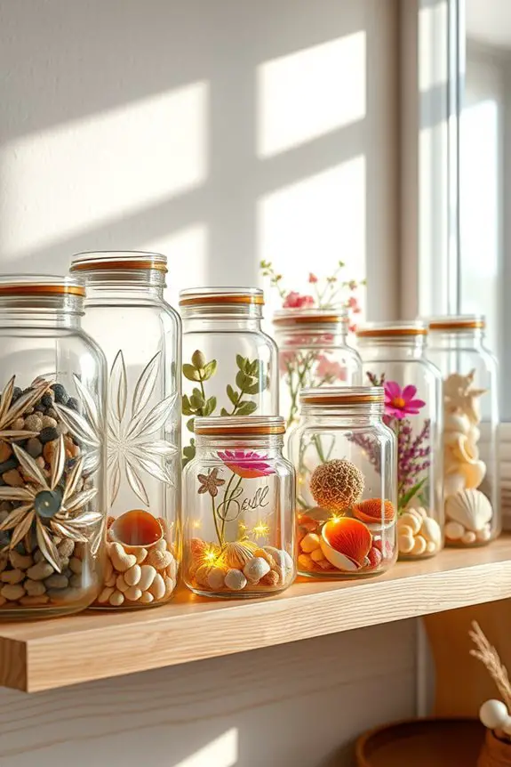 enchanting glass jar displays