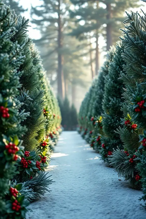 enchanting holiday foliage pathway