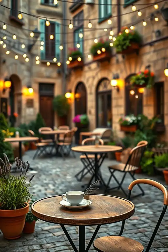 enchanting outdoor caf ambiance