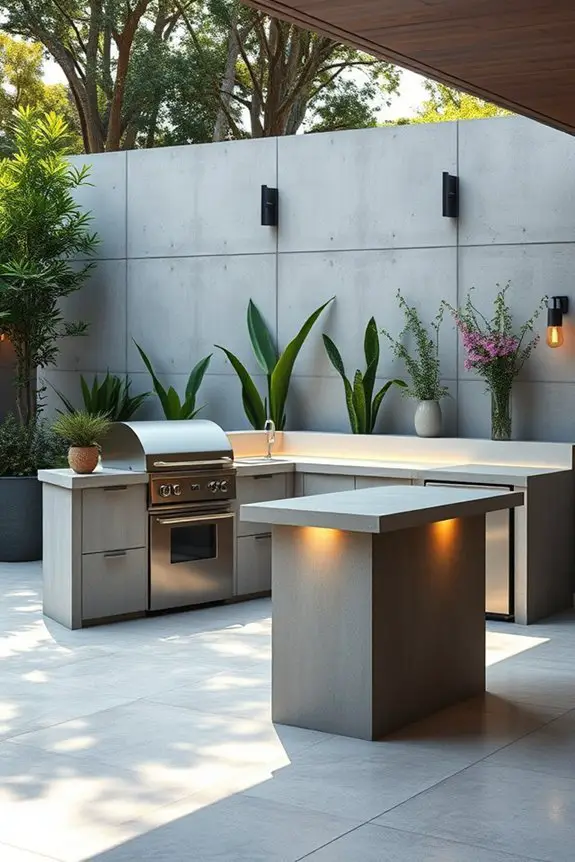 enchanting outdoor kitchen lighting
