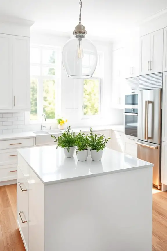 enchanting white kitchen lighting