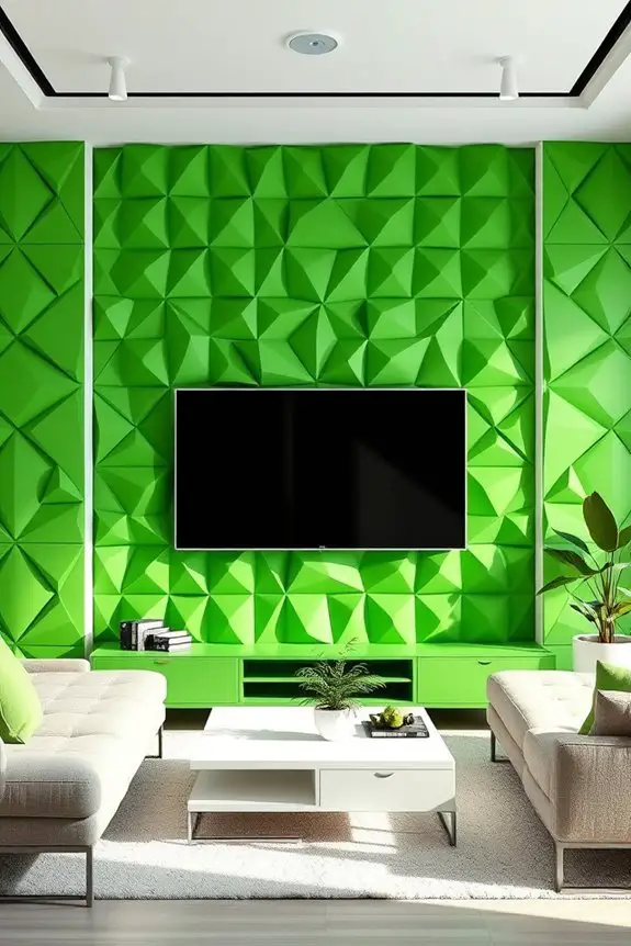 energizing bright green patterns
