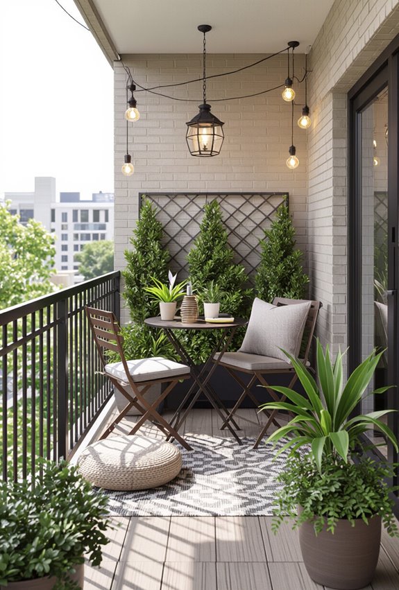 energy efficient evening balcony lighting