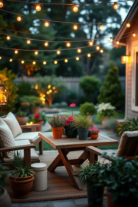 enhance ambiance with string lights