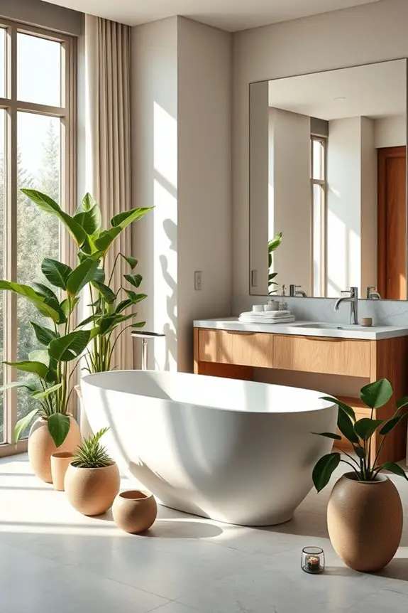 enhance bathrooms with greenery