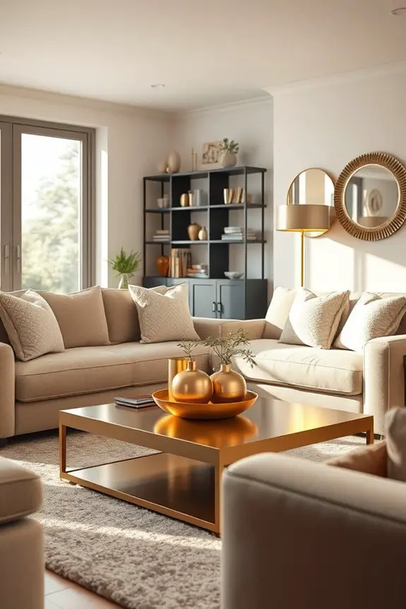 enhance decor with metallics