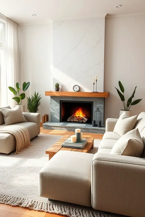 enhance fireplace with decor