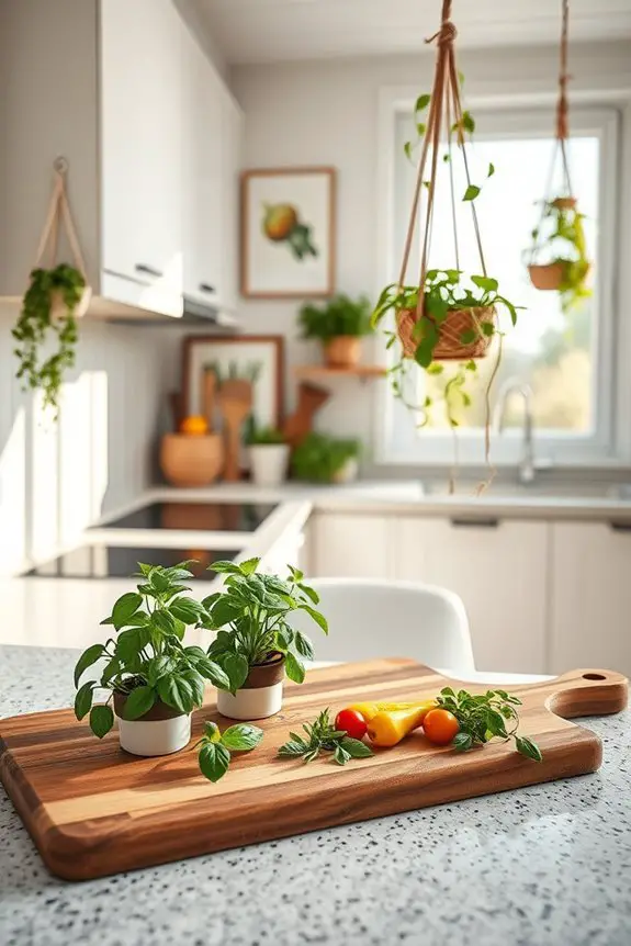 enhance kitchen with plants
